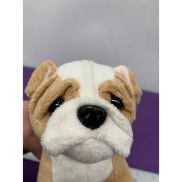Our Generation Bulldog Cream White 7 Inch Plush Stuffed Animal with Plastic Eyes - Picture 5 of 11